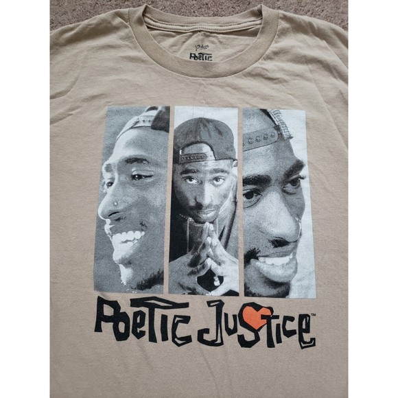 Philcos Poetic Justice Tupac Graphic T-shirt Size M/M - Picture 2 of 6